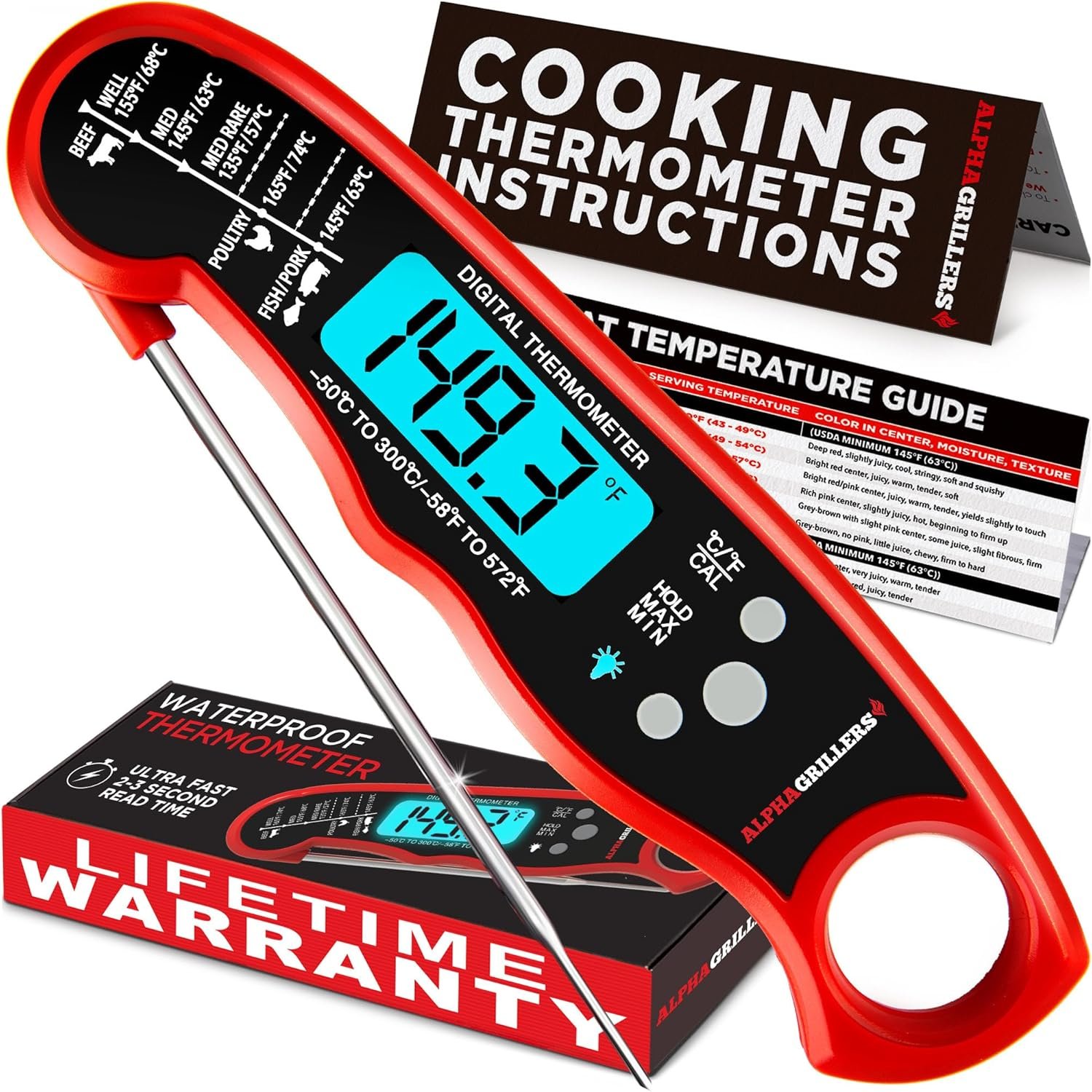 Alpha Grillers Instant Read Meat Thermometer – The Ultimate Kitchen Essential